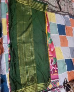 Elegant Yellow Mysore crepe silk Saree