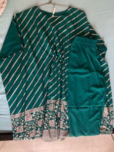 Green Striped kaftan Set(pant plus top)