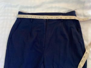 High rise Navy Blue Wide Leg Pants Waist 30
