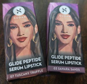 SUGAR Glide Peptide Serum Lipsticks..