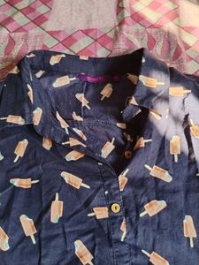 Cute Navy Print Dress