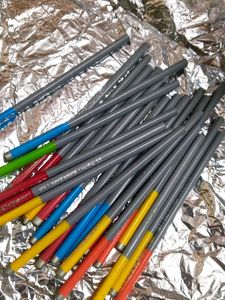 Set of 25 Brand New Pencils (Colored Tips!)