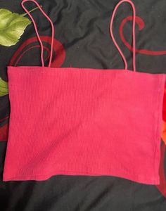 Zara Hot Pink Cropped Camisole