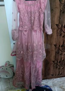 Pink Embellished Ethnic Gown