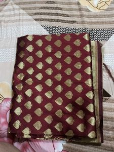 Maroon & Gold Patterned Fabric