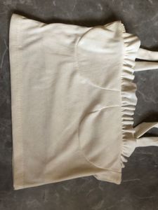 Tie Knot White Cute Crop Top
