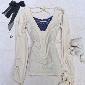 aesthetic Printerest knit cami sweater