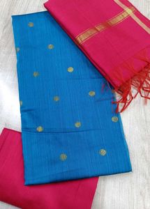 Silk Unstitched Dress Material Set