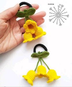 Crochet Cherry Hair Tie