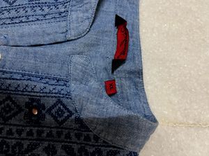 XL Denim Kurta Top