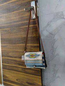 Crossbody Bag/ Handicraft With Leather Belt