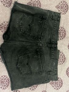 Black Colur Short Denim Jeans For Sale