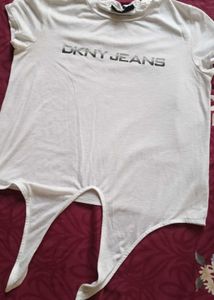DKNY Jeans White Tee Top