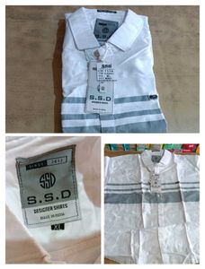 SSD White Striped Shirt - XL