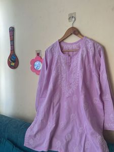 Lavender Embroidered Kurta