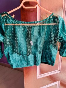 Ombre Green &amp; Blue Saree