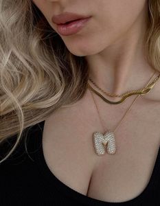 Letter 'M' Rhinestone Necklace