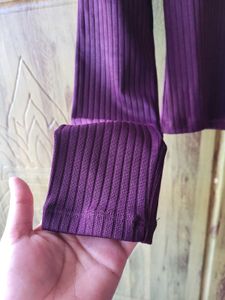 H&amp;M Ribbed Lace detail Jersey Top
