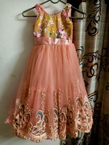 5 To 6 Year Baby Girl Long Dress 👗