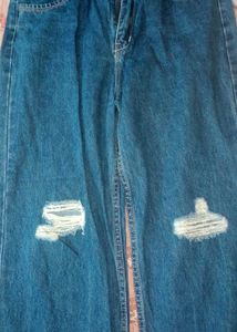 Ripped Wide-Leg Jeans