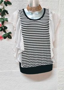 🎁Buy 2 Get 1 Free 🎁Striped Ruffle Sleeve Top