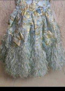 Girl&#39;s Feathered Party Dress