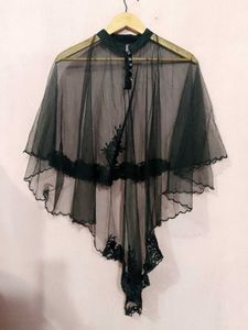 Pink Midi Dress with Cape