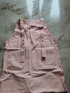 Cute Pink Overall Dress