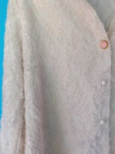 Fluffy Button-Down Shirt