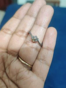 Floral 92.5 Silver Ring With Marcasites
