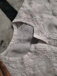 White Embroidered Kurta