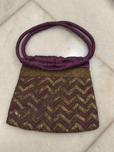 Vintage Purple &amp; Gold Sequin Handbag