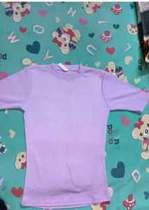 Redamancii Causal Regular Solid Woman Purple Top