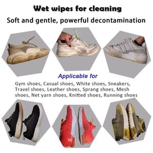 80Pcs Shoe Cleaning Wet Wipes Fast Scrubbing