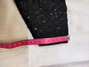 Elegant Black Sequin Blouse