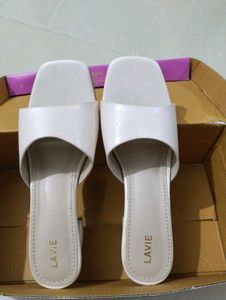 Lavie Women Textured Block Open Back Sandal