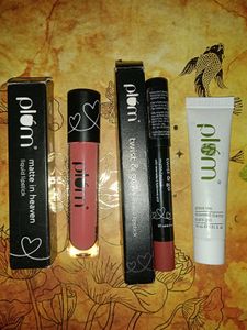 Plum Lipstick Combo And Night Gel