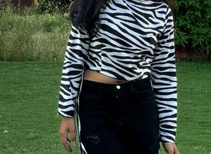 Zebra print top