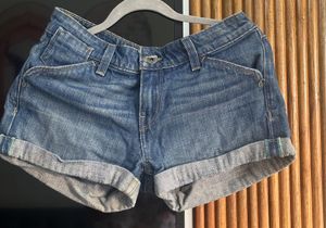 Denim Roll-Cuff Shorts