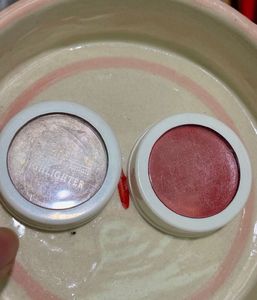 Combo of blush and highlighter