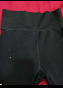 Fleece Black leggings for winter