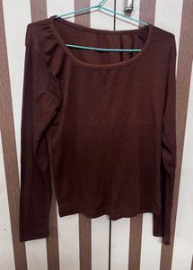 Brown Long Sleeve Top