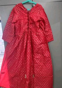 Red Printed Kurta