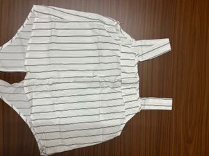 MANGO white and black top