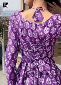 Purple Printed Kurta