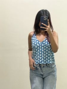 Printed Desi Halter Top