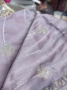 Embroidered Lilac Saree (Issue)