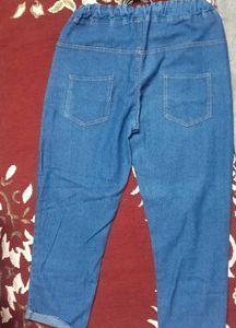 Comfortable Denim Joggers with Elastic Wais