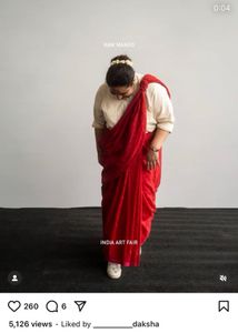 Raw Mango designer Red Saree