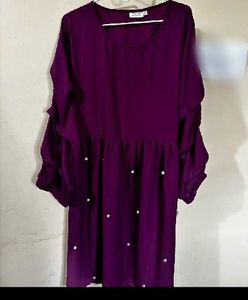 Pluss Branded Purple Babydoll Dress